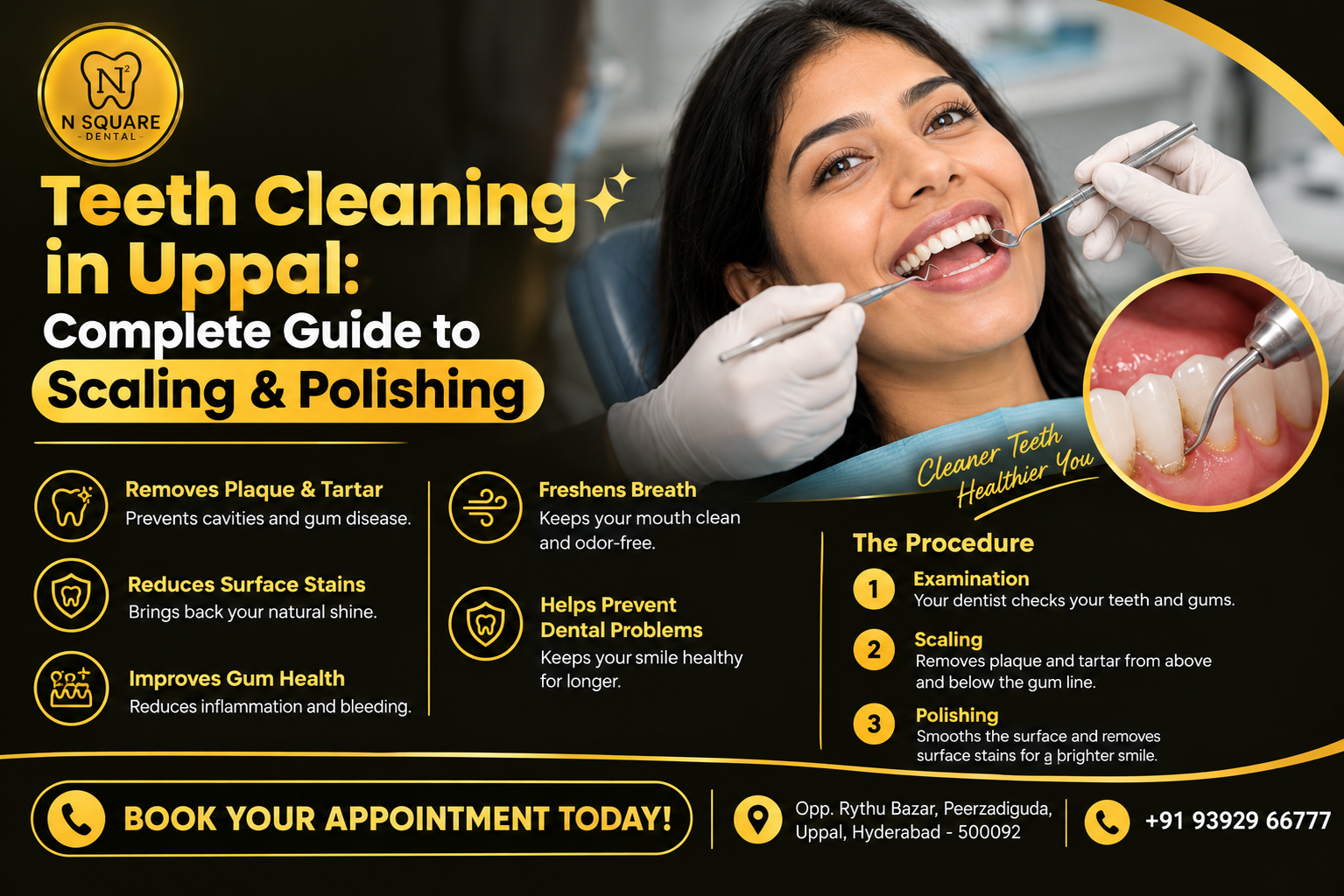 Teeth cleaning in Uppal